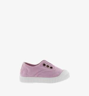 NEW VICTORIA kid's 1915 inglesa drec canvas elastic sneakers in petalo pink